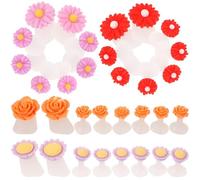 OFFIGAM Silicone Toe Separators for Pedicure Nail Polish, 4pcs Floral Decorative Toe Dividers, Soft Gel Spacers for Women’s Foot Care and Manicure Use