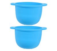 OFFIGAM Silicone Wax Warmer Liners Replacement Bowls 2pcs 300ml Foldable Wax Pot Inner Liner for Hair Removal Waxing Supplies Home Use