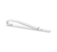 OFFIGAM Silver Hollow Cross Tie Clip for Men, Copper Material with Non-slip Versatile Fit, Minimalist Design Necktie Holder for Church, Wedding, Baptism and Confirmation Occasions