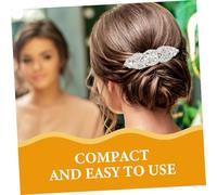 OFFIGAM Silver Rhinestone Patch for Bridal Dress DIY Clothes Sewing Supplies Glue Applique for Decorative Clothing Repair Shoes Bags Accessories Easy Application Embellishment