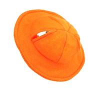 OFFIGAM Small Pet Hat in Orange Felt, Easy to Wear and Carry, Cute and Creative Design for Small Animals, for Pet Cosplay Parties and Daily Life Accessories