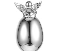 OFFIGAM Small Stainless Steel Pet Urn for Ashes, Silver Compact Memorial Keepsake Jar Sealed Well for Dogs and Cats, Suitable for Funeral and Home Memorial