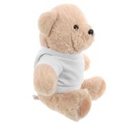 OFFIGAM Soft Plush Bear with Blank T Shirt for DIY Sublimation Small Cuddly for Showers Birthdays Christmas Celebrations Creative Crafting and Personalised Decor for Plush Lovers