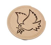 OFFIGAM Soundhole Cover Guitar Wooden Maple Sound Hole Cover Block Feedback Buffer for Guitars Bird Pattern