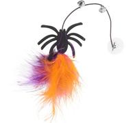 OFFIGAM Spider Cat Teaser Wand Interactive, Felt, Halloween Style, Resistant to Pull and Bite, Indoor Hanging for Kittens and Cats