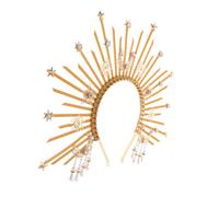 OFFIGAM Stylish Bridal Headband Crown Lightweight Goddess Headpiece for Weddings Parties Costumes Comfortable Easy to Wear Accessory for Women