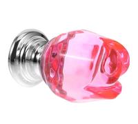 OFFIGAM Toilet Button Assistant Tool Pink for Flower Shaped, Plastic Rose Design, Resistant to Wear and Tear, Stylish and Convenient Toilet Tank Button Helper Home Bathroom
