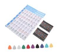 OFFIGAM Ukulele Kit Chord Chart Stickers Fretboard Note Decals Felt Picks for Adults