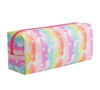 OFFIGAM Unicorn Print Pencil Bag Large Capacity Pen Holder for Stationery Adorable Cartoon Design for Students Teachers and Artists Colorful Storage