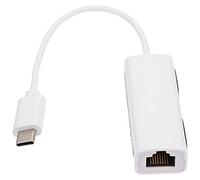 OFFIGAM USB Ethernet Adapter Computer Network Adapter Compact Portable Laptop Accessory for Business Travel Half Duplex Automatic Detection White ABS Design