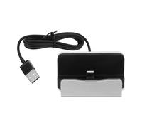 OFFIGAM USB Type C Desktop Charger Docking Station with Fast Charge Stable Phone Holder Cradle for Edge Note and More Portable Multi Function Charging Stand for USB Type C Devices Silver