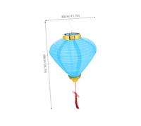 OFFIGAM Vietnamese Style Hanging Cloth Lantern Blue Antique Decorative Lantern for Street Passage Outdoor Garden Festival Wedding Party Ambiance