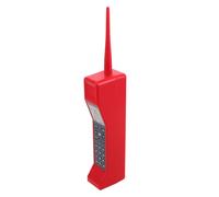 OFFIGAM Vintage Retro Phone Model, 80s Old Fashioned Cordless Telephone Prop, Large Red Nostalgic Cellphone Decoration for Stage Shows and Party Display