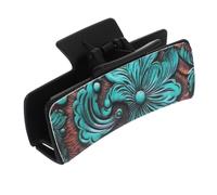OFFIGAM Vintage Western Cowboy Style Hair Claw Clip Plastic Decorative Jaw Clip for Women Compact for Stylish Hair Styling and Unique Look Accessories