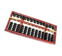 OFFIGAM Vintage Wooden Abacus 13-Column 7-Bead Educational Counting Tool for and Adults, Traditional Red Wood Frame Abacus for School Math Learning and Mental Arithmetic Practice