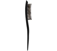 OFFIGAM Wood Handle Boar Bristle Hair Brush for Women Three-Row Tail Comb for Slick Back and Teasing Hard Bristle Styling Tool for Thick and Long Hair