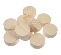 OFFIGAM Wooden Block and Wood Discs for Crafts, 10Pcs Natural Beige Smooth Sanded Discs, 1.96In Diameter, for Weddings and Parties Decoration