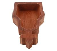 OFFIGAM Wooden Decorative Bowl and Fruit Tray in Church Shape, Handcrafted Precision with Versatile Usage, Brown Wood Material for Easter Holiday Gatherings and Home Kitchen Serving