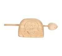 OFFIGAM Wooden Fish Temple Block Musical Instrument for Solid Pine Wood Craft Easy to Use Buddhist Ornament and Educational Sound Boys