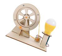 OFFIGAM Wooden Hand Crank Generator DIY Model for Educational Science Experiment Kit to Enhance Observation and Analytical Skills Engaging and Wooden for Boys Random Color