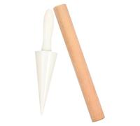 OFFIGAM Wooden Ice Cream Cone Mold and Egg Roll Maker Stick Set for Kitchen Use, Easy to Use with Burr-Free Round Design, for Ice Cream DIY and Dessert Baking