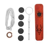 OFFIGAM Wooden Kazoo with Lanyards and Replacement Diaphragms, Lightweight Natural Wood Instrument with Smooth Texture, for Music Accompaniment and Band Practice with Ukulele and Violin