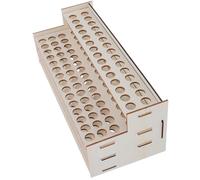 OFFIGAM Wooden Paint Brush Organizer Rack Multiple Compartments for Art Supplies Storage, for Artists and Craft Enthusiasts