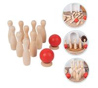 OFFIGAM Wooden Tabletop Bowling for Adults Safe Outdoor with Animal Pins Educational Interactive Game for Indoor Outdoor Family Play