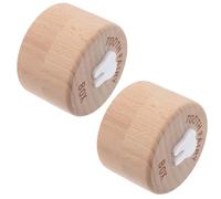 OFFIGAM Wooden Tooth Storage Box 2pcs Set Tooth Fairy Keepsake Holder for 5.2cm Diameter x 3.5cm High for Boys and