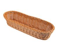 OFFIGAM Woven Bread Basket Oval Wicker Bread Proofing Basket 13.95 X 4.79 in Smooth Polished Surface for Home Kitchen and Party Use