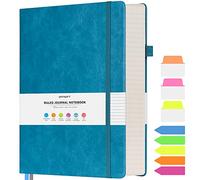 OFFIGIFT College Ruled Notebook, Large B5 Hardcover Leather Journal, 312 Numbered Pages Writing Journal, 100gsm No Bleed Paper, Lined Journal Notebook for Women Men School Office, Blue