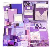 OFFIGIFT Scrapbooking Supplies Kit, 351pcs Bullet Junk Journal Kit with Journaling Supplies Aesthetic Scrapbook Paper A6 Grid Notebook, Scrapbook Kit, Craft DIY Gift for Adult Women, Moonlight