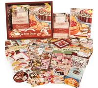 OFFIGIFT Scrapbooking Supplies Kit: Vintage Aesthetic Scrapbook Kit, Junk Journal Supplies with Scrapbook Stickers Paper, Journaling Supplies, Birthday Craft Gift for Adult Teen Girls Kid, Food Diary