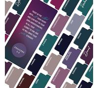 OFFILICIOUS Bible Book Tabs, 100 Soft-Touch, Laminated Bible Tabs for Jesus Bible, Durable Tabs for Bible, Protestant & Catholic Bible Tabs Large Print, Purple & Blue Bible Tabs for Women & Men