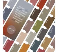 OFFILICIOUS Brown Bible Book Tabs - 100 Soft-Touch, Laminated Bible Tabs for Holy Bible - Durable Tabs for Bible - Protestant & Catholic Bible Tabs Large Print - Bible Tabs for Women & Mens Bible