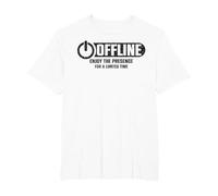 Offline Enjoy My Presence for A Time T-Shirt, Men's Big and Tall, White, 2X Tall