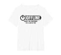 Offline Enjoy My Presence for A Time T-Shirt, Women's Plus, White, 2X