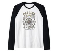 Offline is THE NEW Luxury | Psychedelic Peace & Rainbow Raglan Baseball Tee