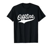Offline - Retro University Aesthetic Sports Value Graphic T-Shirt, Men, Black, XL