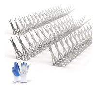 OFFO Bird Spikes for Bird Deterrent, Stainless Steel Anti Pigeon Spikes to Repel Crows, Pigeons, Small Birds, 4.8m Decorative Strips, Bright Silver