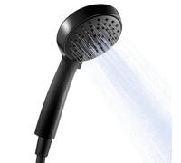 OFFO Shower Head and Hose 1.6m, Handheld Shower Head with 3 Spray Modes, Powerful Boosting Handheld Showerhead for Low Water Pressure, Matte Black