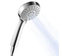 OFFO Shower Head and Hose 1.6m, Handheld Shower Head with 3 Spray Modes, Powerful Boosting Handheld Showerhead for Low Water Pressure, Chrome