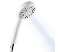 OFFO Shower Head and Hose 1.6m, Handheld Shower Head with 3 Spray Modes, Powerful Boosting Handheld Showerhead for Low Water Pressure, White