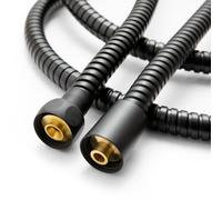 OFFO Shower Hose, 2m Bidet Hose Stainless Steel Anti Burst Braided Flexible Hose Replacement Shower Hose for Bidet Sprayer, Matte Black