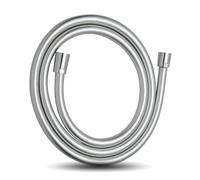 OFFO Shower Hose 3m, PVC Smooth Shower Pipe with Washers, Flexible Anti-Kink Handheld Shower Head Hose,High Pressure Shower Hose for Bath Taps Replacement,Silver