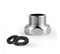 OFFO Shower Hose Reducer Adaptor Connection 3/4"(25mm) Female to 1/2"(20mm) Male, Chrome