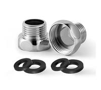 OFFO Shower Hose Reducer Adaptor Connection G3/4" Female to G1/2" Male, Chrome 2Pcs