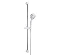 OFFO Shower Riser Kit, Shower Slide Bar with 3 Modes Shower Head, 1.6m Stainless Steel Hose,Adjustable 70cm Riser Rail and Handheld Showerhead,White