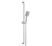 OFFO Shower Riser Kit, Shower Slide Bar with 3 Modes Square Shower Head, 1.6m Stainless Steel Hose,Adjustable 100cm Riser Rail and Handheld Showerhead,Rail Face Polishing