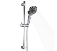OFFO Shower Slide Bar with 6 Modes Shower Head Set, 1.5m Stainless Steel Hose,Adjustable 60cm Riser Rail and High Pressure Handheld Showerhead,Chrome